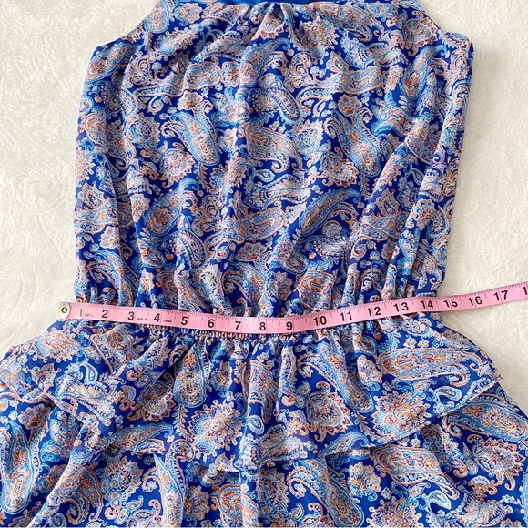 Mango Paisley Print Multi-Tiered Mini Dress - Picture 4 of 9